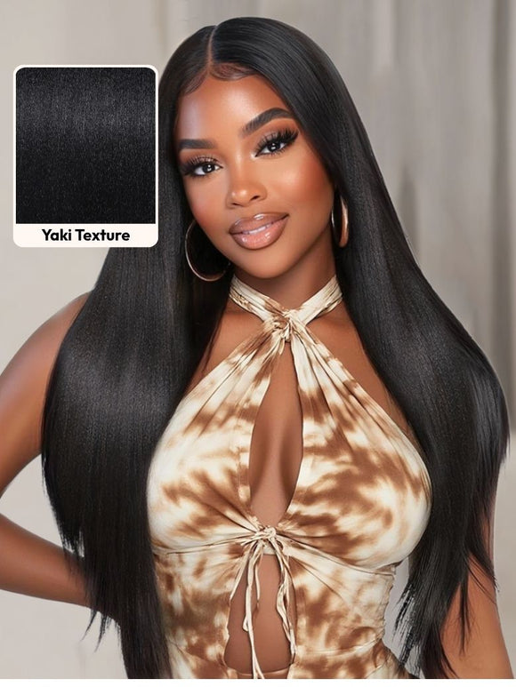 Extensions Klaiyi Light Yaki lisses en cheveux humains, tissage Yaki ultra naturel, 2/3/4 paquets