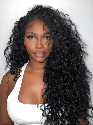 Flash Sale| Water Wave Wig Flexi-Fit Drawstring Beginner Friendly 3 In 1  Flip Over 3/4 Half Wig Vip Member