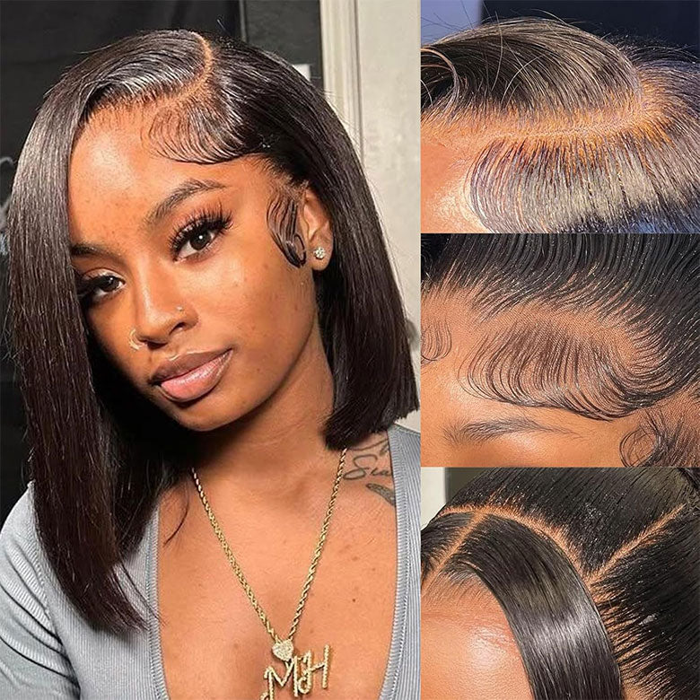 Klaiyi Put On and Go Glueless Bob Wig 13x4 Pre Everything/ 7×5 Bye Bye Knots Pre-Cut Lace Wig Beginner Friendly Flash Sale