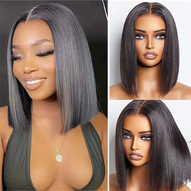 Extra 50% Off Code HALF50 | Klaiyi 13x4 Pre everything Put On and Go Glueless Bob Wig