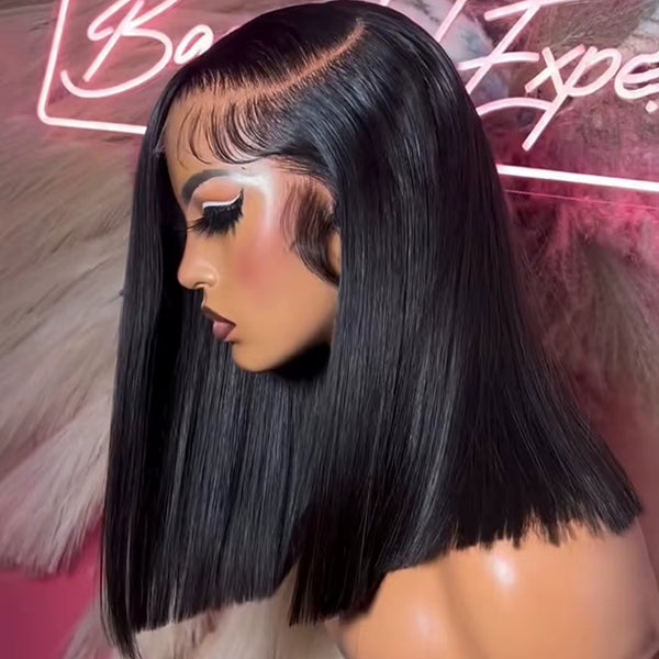 Klaiyi Put On and Go Glueless Bob Wig 13x4 Pre Everything/ 7×5 Bye Bye Knots Pre-Cut Lace Wig Beginner Friendly Flash Sale
