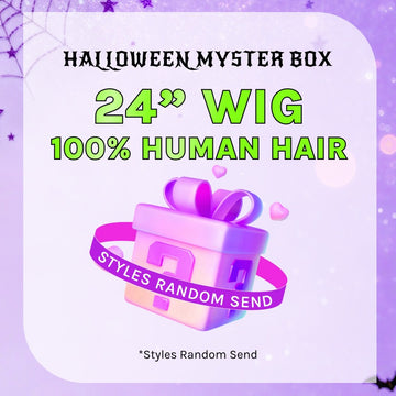 Klaiyi $89=24" Wig Mystery Box Random Send 24" Wig 100% Human Hair Valued $259 Flash Sale