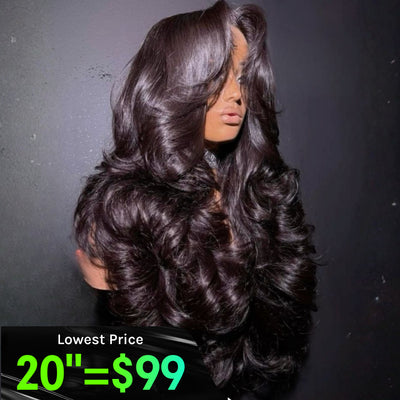 20inch=$99 | Klaiyi 13x4 Pre Everything Body Wave Glueless Frontal Wig With Elastic Drawstring Human Hair Wig Flash Sale