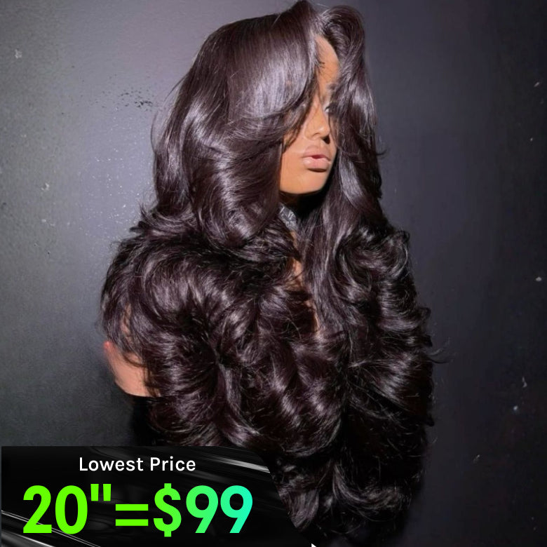 20inch=$99 | Klaiyi 13x4 Pre Everything Body Wave Glueless Frontal Wig With Elastic Drawstring Human Hair Wig Flash Sale