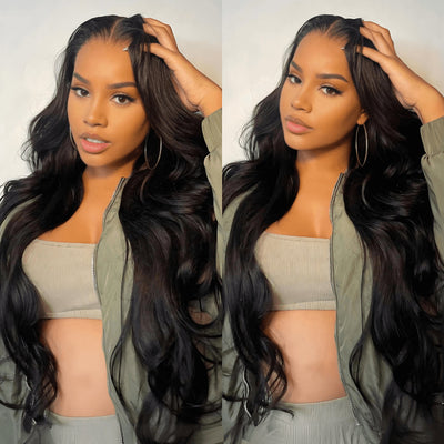 Klaiyi 7x5 Bye Bye Knots /13x4 Drawstring Body Wave Glueless Human Hair Wig Flash Sale