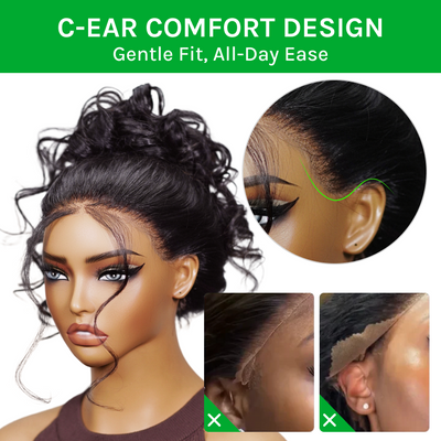 Klaiyi 360 Lace Water Wave Wig Pre-Everything  With Invisi Drawstring