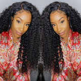 【26” Long】Klaiyi 180% Density Deep Wave 13x4 Lace Front Human Hair Wigs With Baby Hair Flash Sale