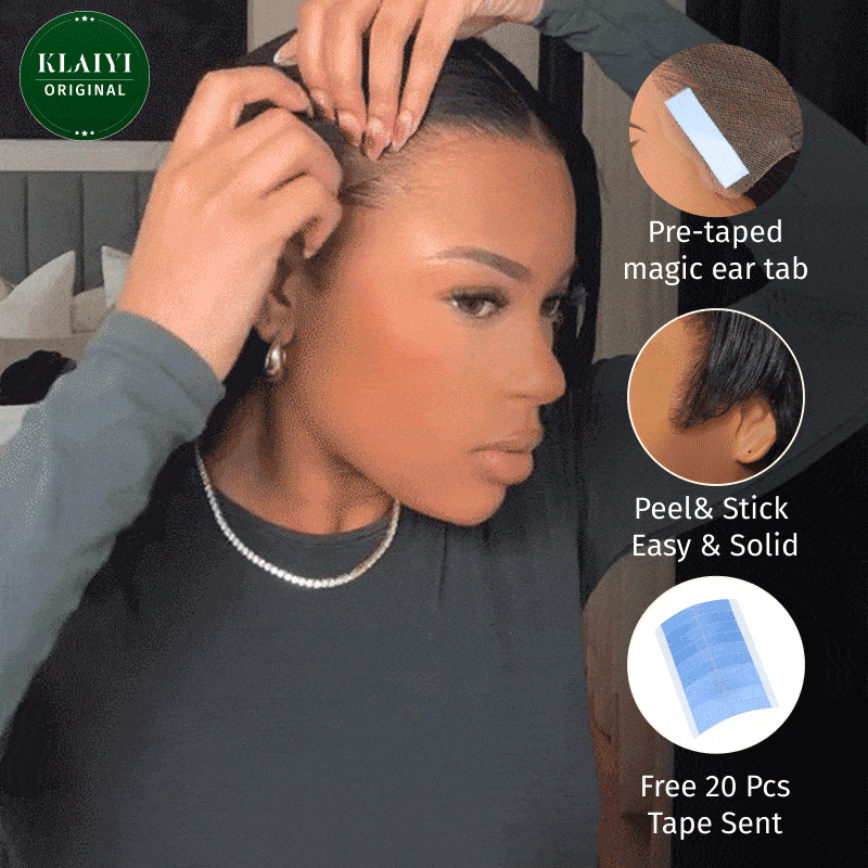 Klaiyi Yaki Straight Bob Wig Upgrade 13x4 Pre Everything Put On and Go Glueless Wig Pre-Cut Lace Wig Flash Sale