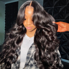 Klaiyi Real 5x5 HD Invisible Lace Closure Wigs 180% Glueless Wigs Melted All Skin Human Hair Wig