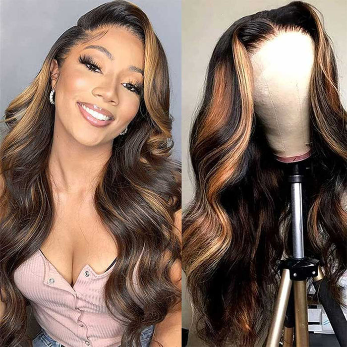 Klaiyi Hair Human Hair FB30 Body Wave Lace Front Wigs Ombre Balayage Highlight 148$