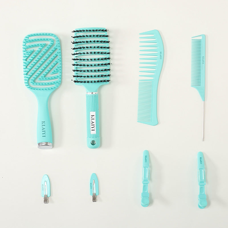 Klaiyi Black Friday | Order Over $199 Get Free Gift Hair Care Comb Anti Static Coarse Fine Toothed Tail Pick Combs Set And Hair Clips Gift Or Bathing Cap Silk Headband