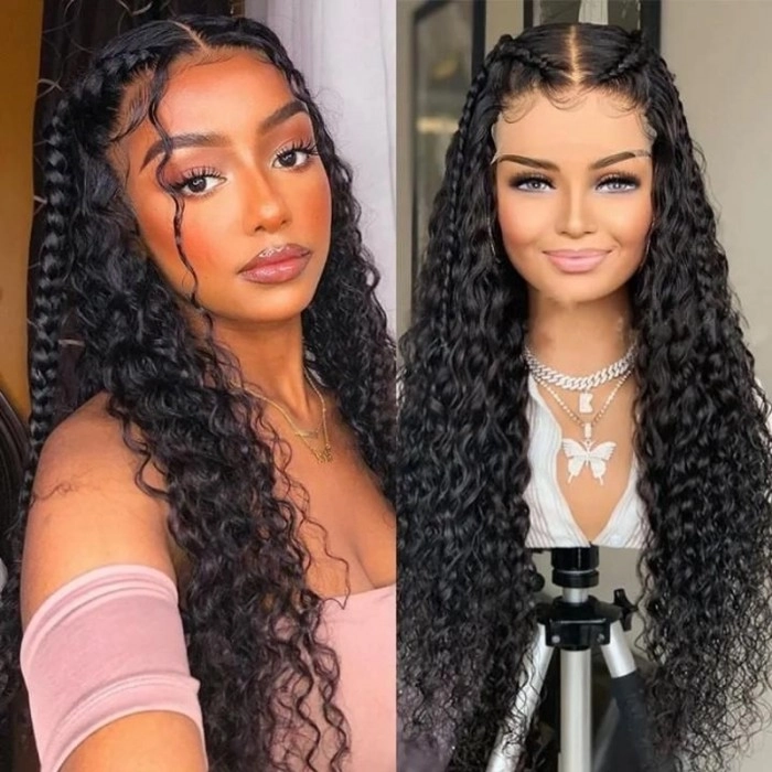 Klaiyi 200% Density Jerry Curl 5x5 HD Lace Closure Glueless Wigs for Women Flash Sale