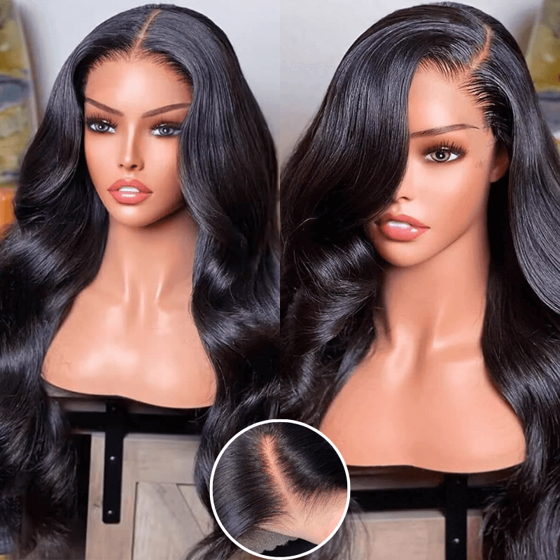 Extra 60% OFF | Klaiyi Pre-Cut Larger Size Lace Closure Put On and Go Wig  Body Wave Wigs