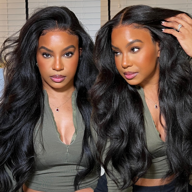 Extra 60% OFF |Klaiyi Most Natural Yaki Straight 7x5 Bye Bye Knots Wig