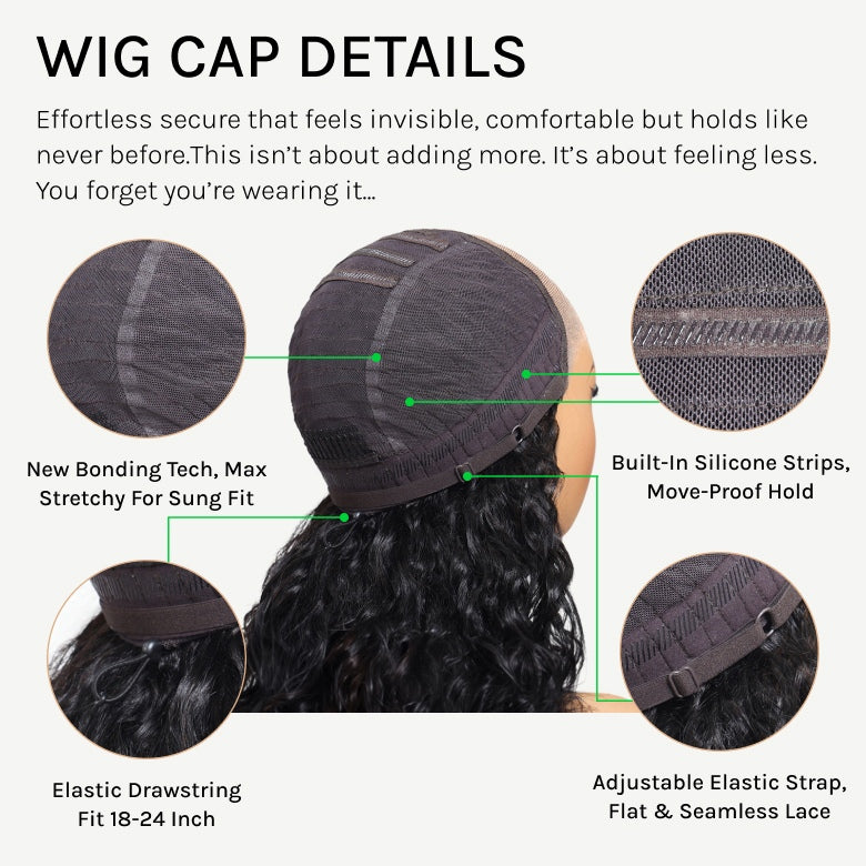 Flash Sale Klaiyi Water Wave 7x5 Bye Bye Knots /13x4 Pre-everything Put On and Go Glueless Human Hair Wigs