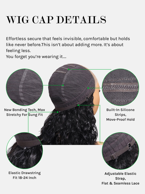 Flash Sale Klaiyi Water Wave 7x5 Bye Bye Knots /13x4 Pre-everything Put On and Go Glueless Human Hair Wigs