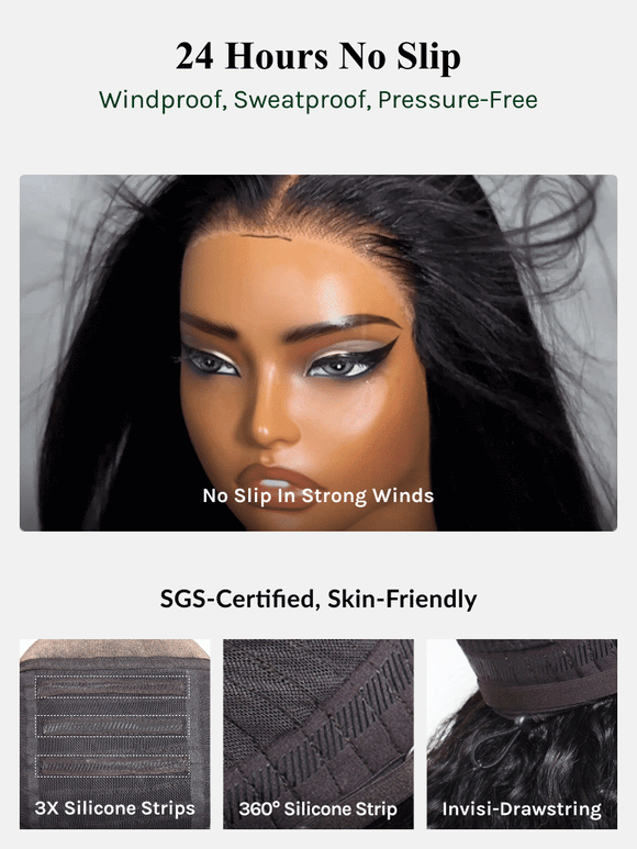 Klaiyi Yaki Straight Put On and Go Glueless Lace Wigs 7x5 Bye Bye Knots Human Hair Lace Wig