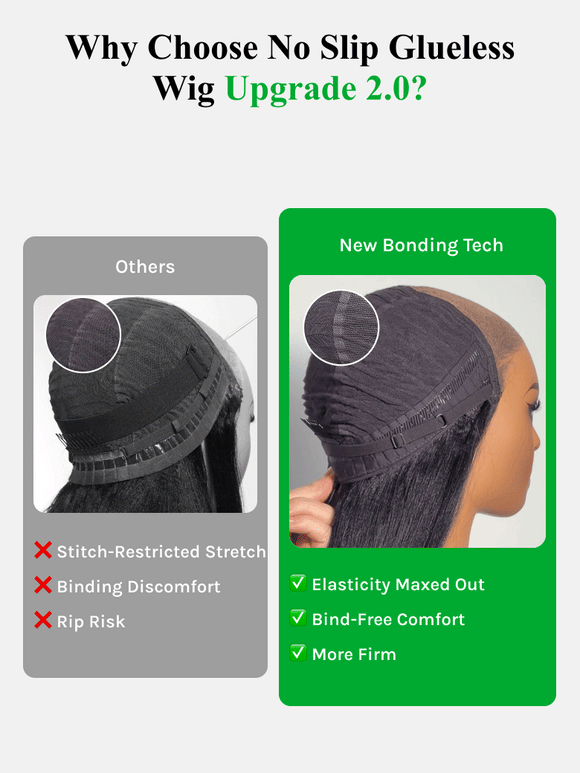 Klaiyi Yaki Straight Put On and Go Glueless Lace Wigs 7x5 Bye Bye Knots Human Hair Lace Wig