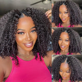 Klaiyi Kinky Curly U Part/V Part Wig Virgin Human Hair Real Scalp Great Protective Beginner Friendly Wig Flash Sale