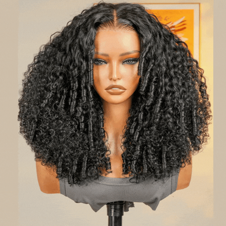 Curly Hair with Finger Coil Ends