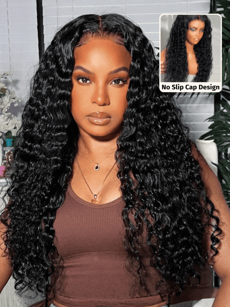 Klaiyi 7x5 and 13x4 Water Wave Drawstring™ Wig Put On and Go  display picture 2