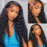 Extra 60% Off  | Klaiyi Put On and Go 6x4.75  Pre-Cut Lace Closure Water Wave Beginner Friendly Wig