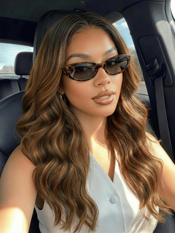Klaiyi Ombre Brown Balayage Highlight Body Wave 13x4 Pre everything Wig Precolored Glueless Human Hair Lace Wig