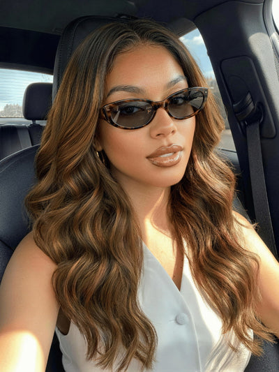 Klaiyi Ombre Brown Balayage Highlight Body Wave 13x4 Pre everything Wig Precolored Glueless Human Hair Lace Wig