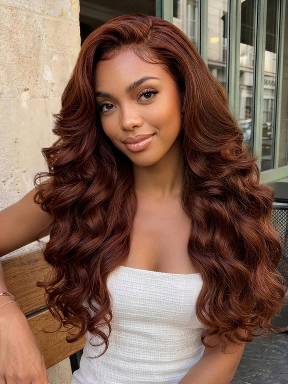 Perruque frontale en dentelle Klaiyi 13x4 Pre-Everything Crimp Deep Curl, volume élevé, ondulations profondes et souples, cordon de serrage invisible 