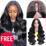 BOGO Free: Buy 13*4 HD Straight Lace Front Wig Get Glueless U Part Wig Flash Sale