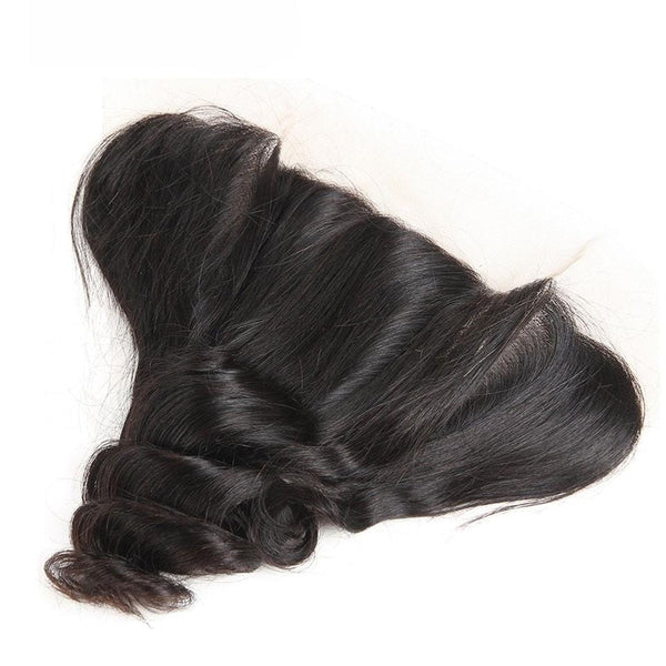 Klaiyi Hair 13x4 Lace Frontal Loose Wave Swiss Lace Closure-Klaiyi Hair