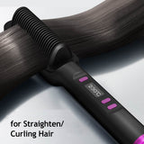 1500 Points | Upgrade Anti-Scald Hair Straightener Brush, LCD Temp Display & 4 Temp Settings