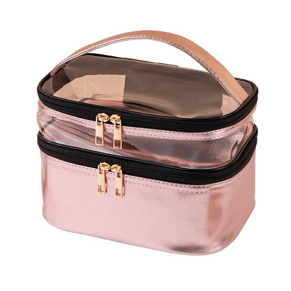 Klaiyi Double Layer Makeup Bag Travel Cosmetic Cases Pre-Sale Flash Sale