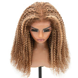 Klaiyi Pre-Cut Highlight Blonde Kinky Curly Wig 13x4 Lace Frontal Wig Flash Sale