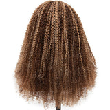 Klaiyi Pre-Cut Highlight Blonde Kinky Curly Wig 13x4 Lace Frontal Wig Flash Sale