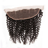 Klaiyi Peruvian Curly Hair 4 Bundles with Lace Frontal Closure