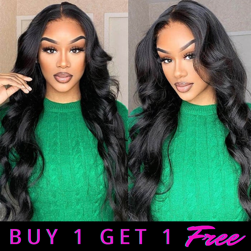 Buy 1 Get 1 Free,Code:BOGO | Klaiyi 13x4 Lace Front Wig Body Wave Wigs