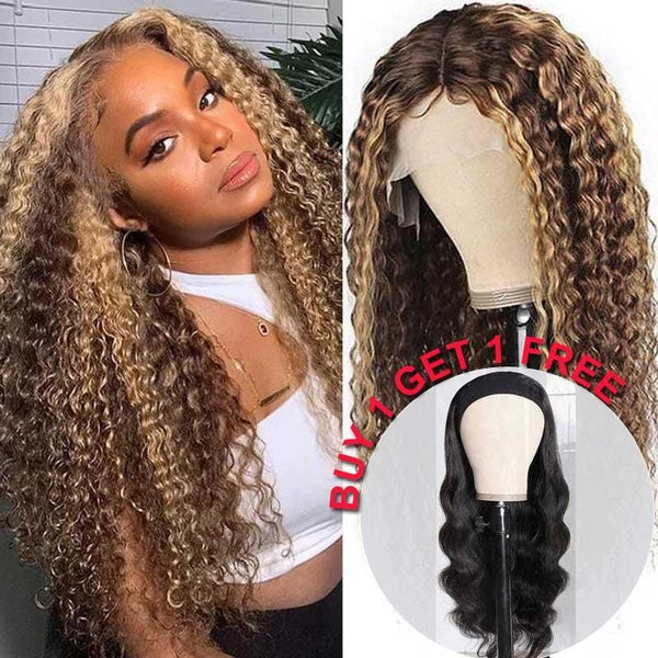 Combo 1:  Buy Highlight Lace Front Wig Get Glueless Headband Wig Free (Flash Sale)