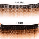 Klaiyi 3 Tone Ombre Human Hair Body Wave 3/4 Bundles Hair Weave 1b/4/27 Color