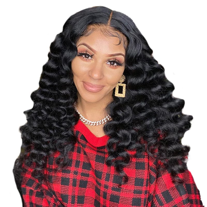 Klaiyi Virgin Human Hair Bundles Loose Deep Wave 3 Bundles Deals Hair Weave Extensions