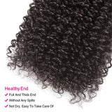 Klaiyi 4Pcs Kinky Curly Human Hair Weaves 8-26 inches Natural Black Color Hair Bundles
