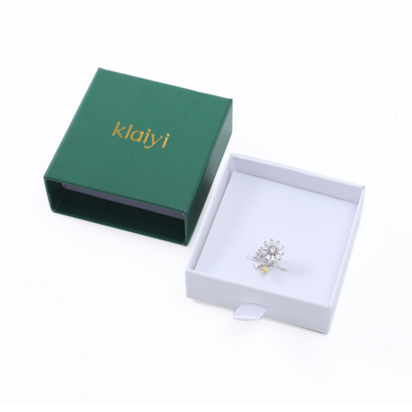 Klaiyi Bagues tournantes créatives et exclusives pour nouveaux clients - Vente flash - Papillon, fleur, étoile