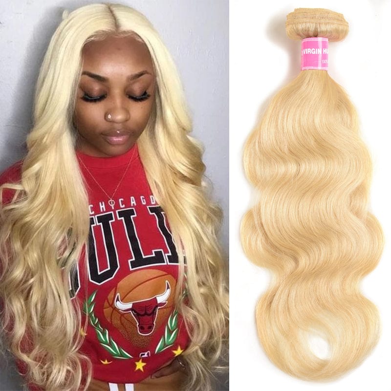 Klaiyi Body Wave Blonde Hair Weaves 613 Color 3 Bundles 100% Virgin Human Hair Extensions