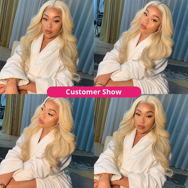 Klaiyi Body Wave Blonde Hair Weaves 613 Color 3 Bundles 100% Virgin Human Hair Extensions