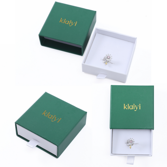 Klaiyi Bagues tournantes créatives et exclusives pour nouveaux clients - Vente flash - Papillon, fleur, étoile