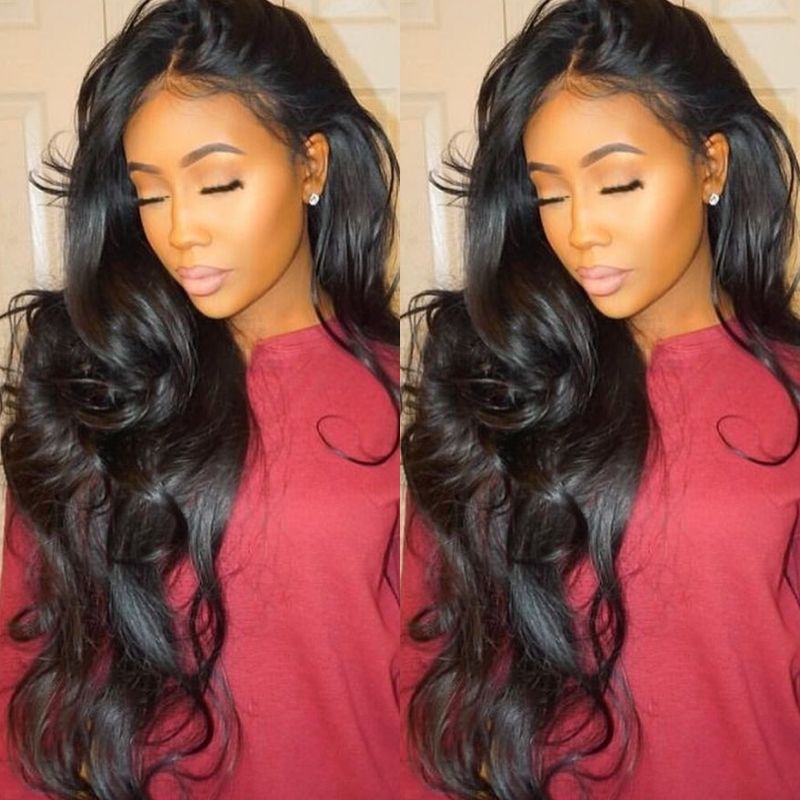 Klaiyi Body Wave Human Hair Wigs 13x4 Transparent Lace Front Wigs Pre everything Wig
