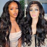 $100 OFF Full $101- Body Wave 13x4 Transparent  Lace Front Wig 7x5 Bye Bye Knots Wig