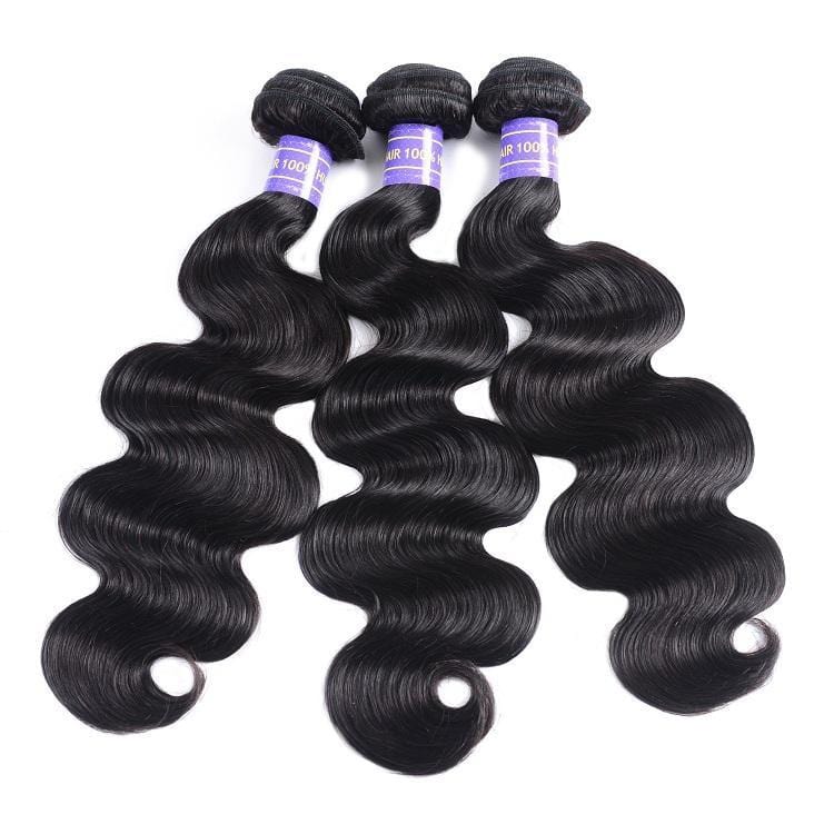 Klaiyi Remy Hair Brazilian Body Wave 3 Bundles with 4*4 Lace Closure On Sale Youth Series