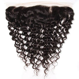 Brazilian Deep Wave 3 Bundles with Lace Frontal Closure, 13*4 Ear to Ear, 100% Virgin Hair-Klaiyi