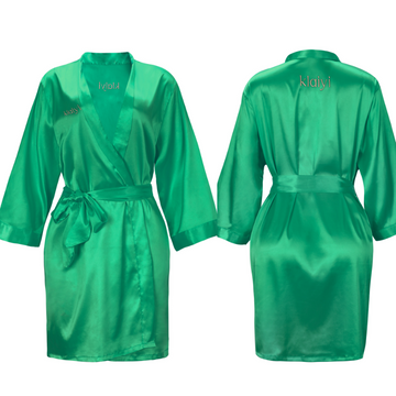 1300 Points | Klaiyi Exclusive Luxurious Silk Robe Sexy Nightwear